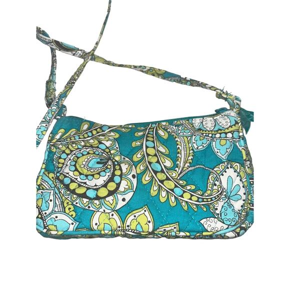 Vera Bradley PEACOCK PAISLEY Print Small Shoulder Bag lined skinny straps‎ - Picture 3 of 9